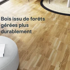 GoodHome Parquet contrecollé clipsable Elkins XXL en chêne verni aspect naturel