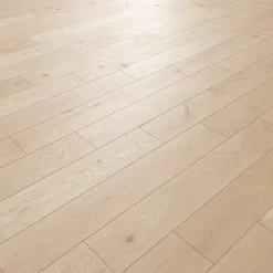 GoodHome Parquet contrecollé clipsable beige mat l.18 x L.109,2cm x ép. 14mm , Lulea