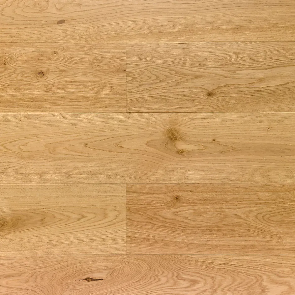 GoodHome Parquet contrecollé clipsable Marigny XL 200 cm en chêne français verni blond