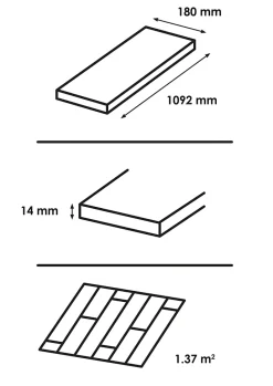 GoodHome Parquet contrecollé clipsable blond mat l.18 x L.109,2cm x ép. 14mm , Visby