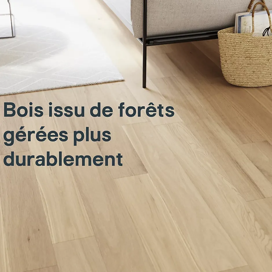 GoodHome Parquet contrecollé clipsable Lulea M en chêne huilé naturel