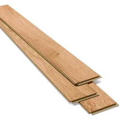 GoodHome Parquet contrecollé clipsable Marigny L 119 cm en chêne français verni blond