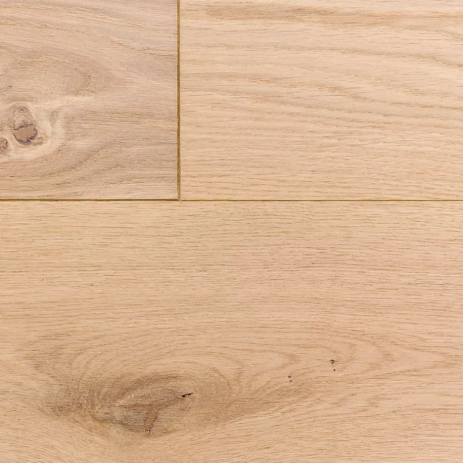 GoodHome Parquet contrecollé clipsable Padillac L 200 cm en chêne français verni naturel