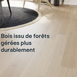 Parquet contrecollé clipsable Goodsir XL en chêne verni coloris naturel-GoodHome Sale