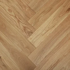 Parquet contrecollé clipsable Visby bâtons rompus en chêne huilé blond-GoodHome Clearance