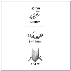 GoodHome Parquet contrecollé clipsable Lulea bâtons rompus en chêne huilé coloris naturel