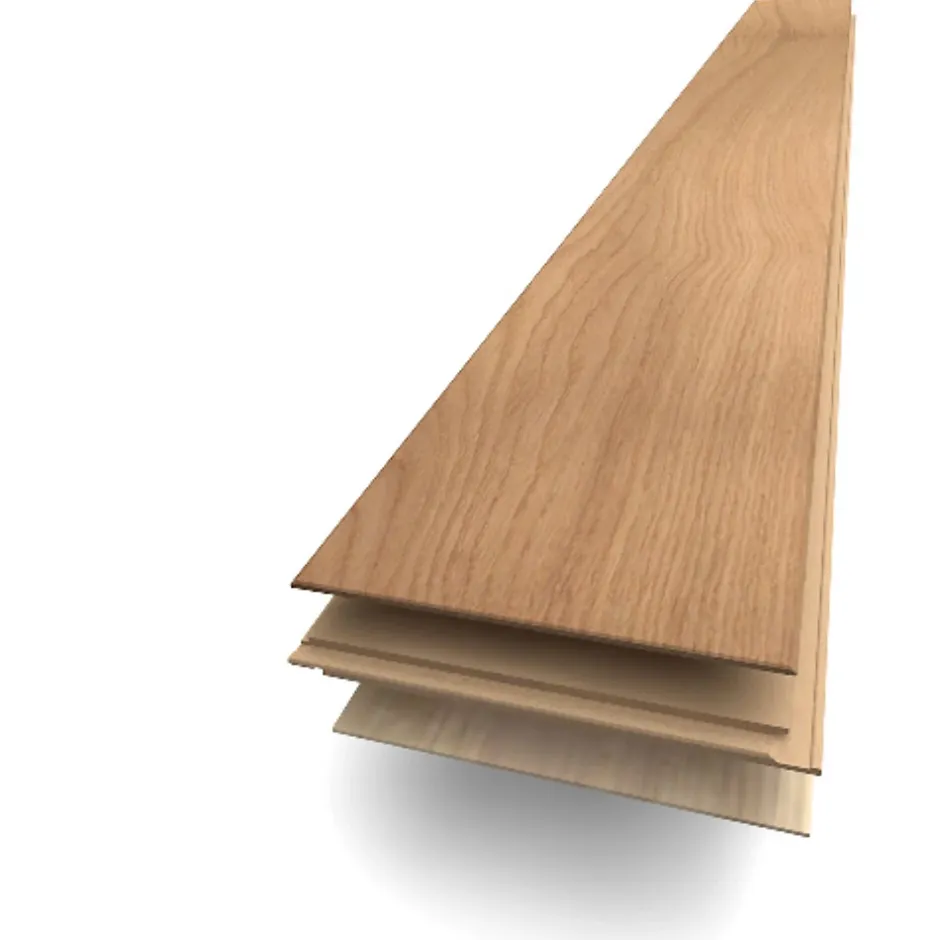 Parquet contrecollé clipsable en chêne blond mat l. 18,4 x L.121 cm ép. 14 mm