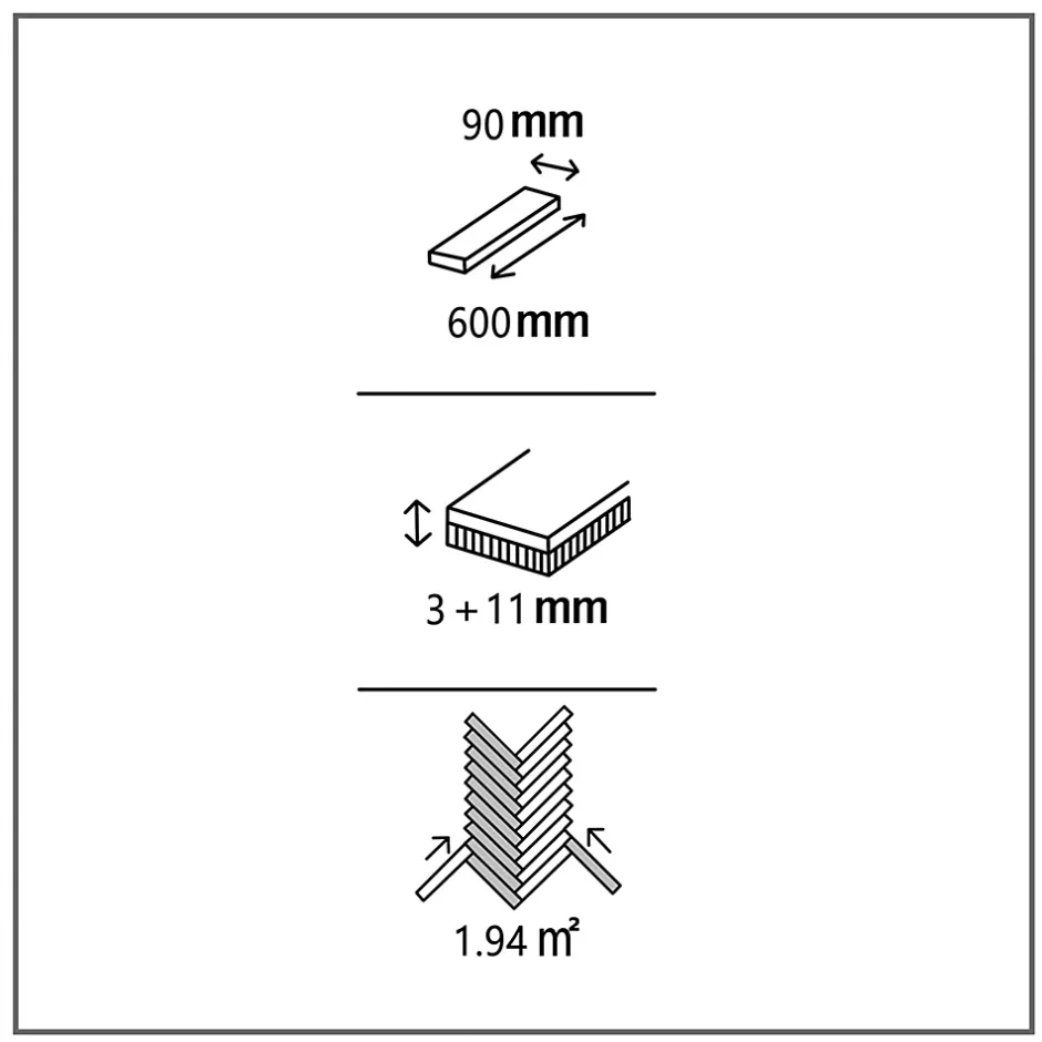 Parquet contrecollé clipsable Skara bâtons rompus en chêne huilé brun rustique-GoodHome