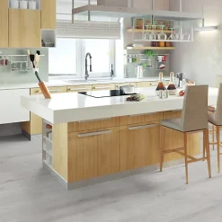 Décoweb Parquet flottant Stratifié - Cuisine et salle de bain - Lames larges - Chêne Gotland - Paquet de 1,507 m²