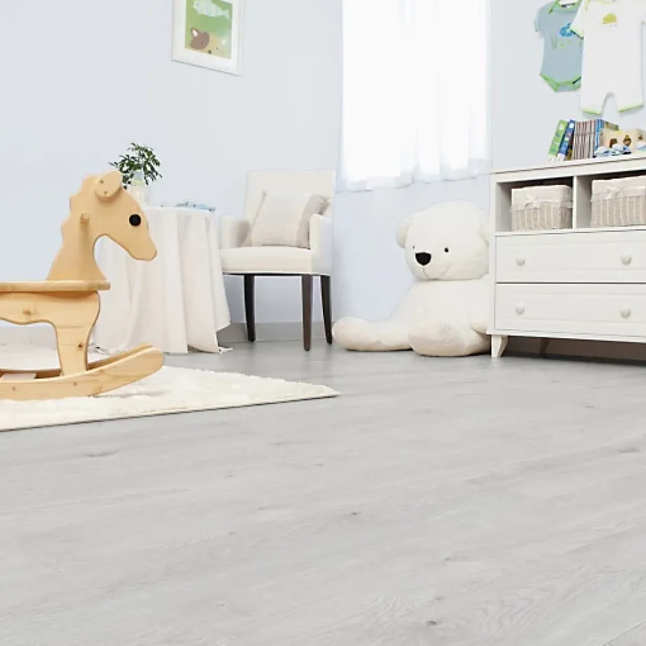 Décoweb Parquet flottant Stratifié - Cuisine et salle de bain - Lames larges - Chêne Gotland - Paquet de 1,507 m²