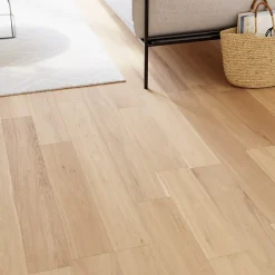 Parquet massif à clipser Lulea M en chêne verni naturel-GoodHome Clearance