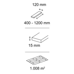 Parquet massif à clipser Lulea M en chêne verni naturel-GoodHome Clearance