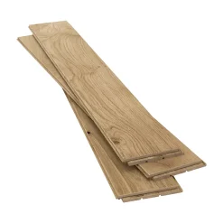 Parquet massif à clipser Lulea M en chêne verni naturel-GoodHome Clearance