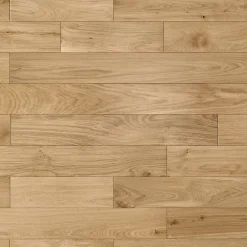 Parquet massif à clipser Visby M en chêne verni blond-GoodHome Clearance