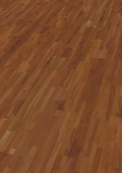 Parquet massif à coller 4 frises en teck verni- New