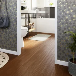 Parquet massif à coller Dryby M en frêne huilé brun compatible pièces humides-GoodHome Online