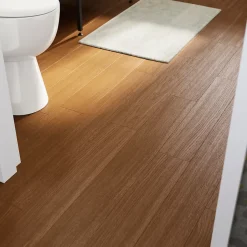 Parquet massif à coller Dryby M en frêne huilé brun compatible pièces humides-GoodHome Online