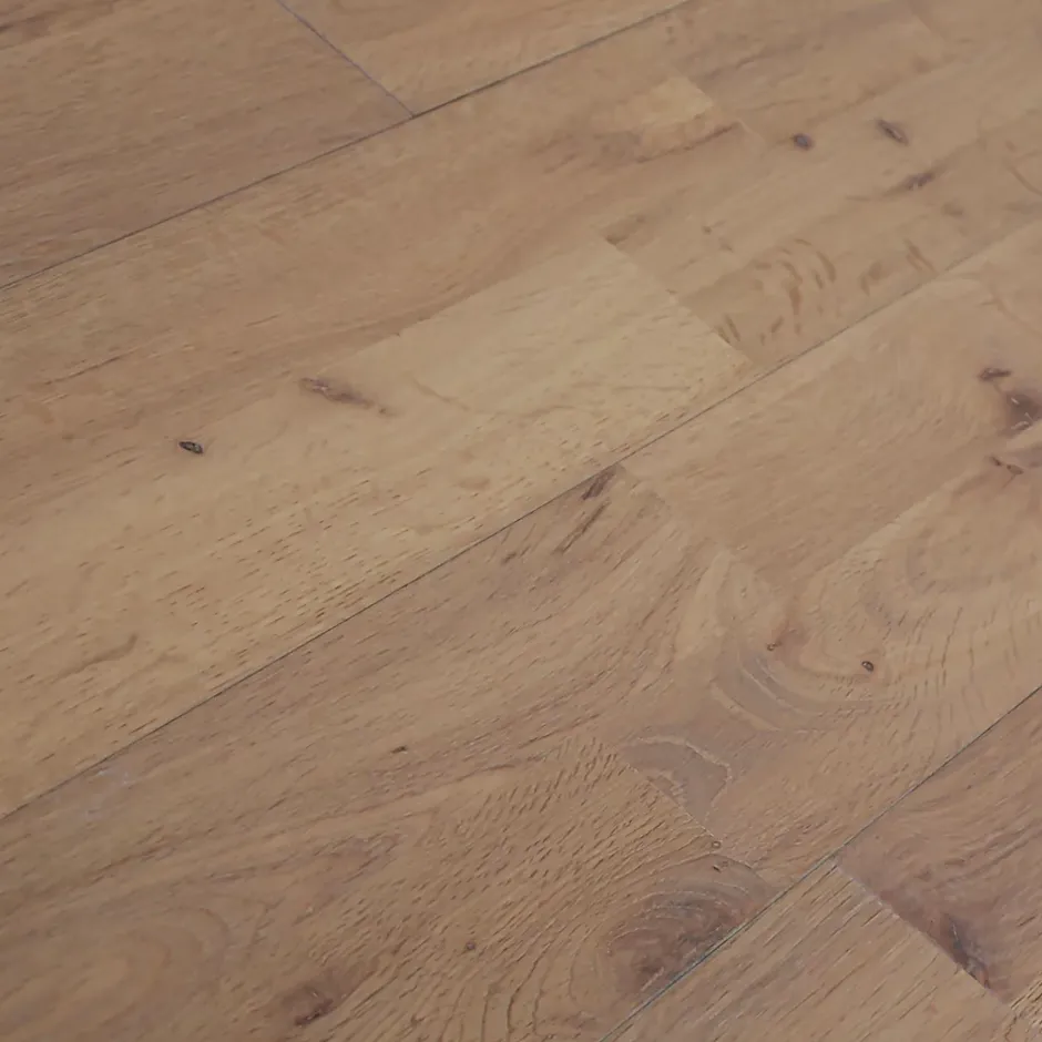 Parquet massif à coller Hardon M en chêne verni coloris naturel-