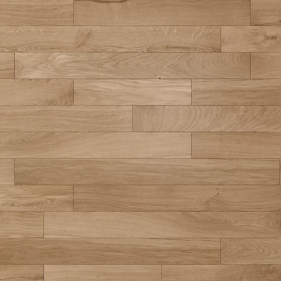 GoodHome Parquet massif à coller Lulea S en chêne huilé naturel