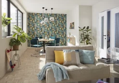 Colours Parquet massif à coller Mosaïque bâtons rompus en chêne brut