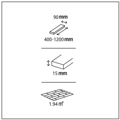 Parquet massif à coller Skara S en chêne verni brun-GoodHome Best