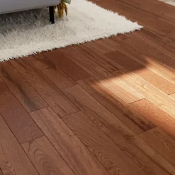 Parquet massif à coller Skara S en chêne verni brun-GoodHome Best
