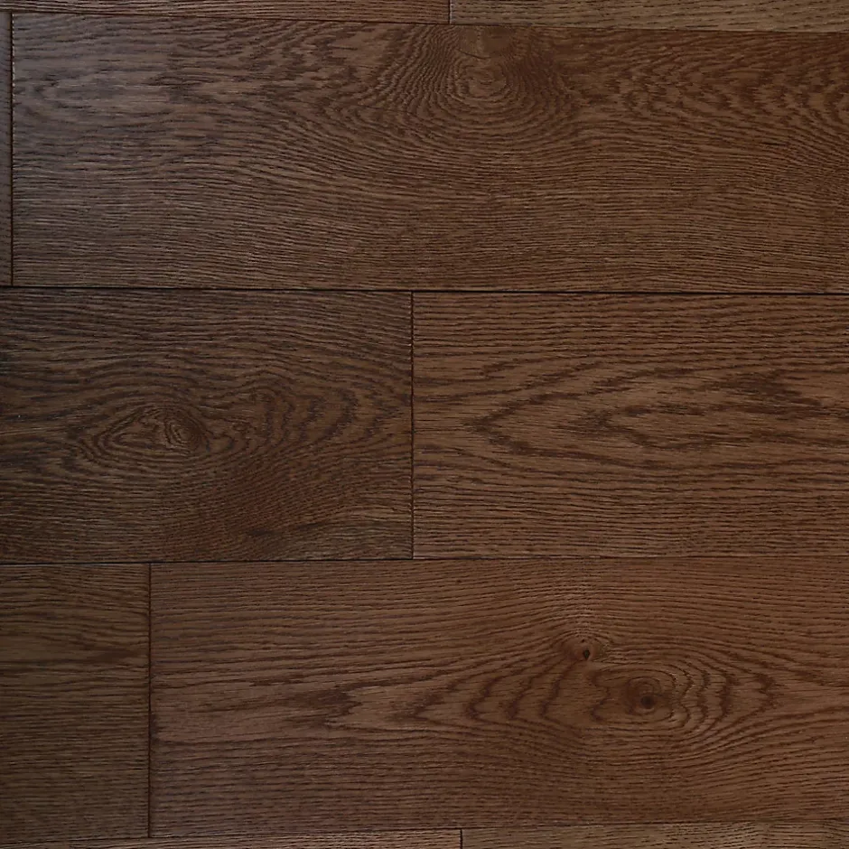 Parquet massif à coller Skara L en chêne verni brun-GoodHome Sale