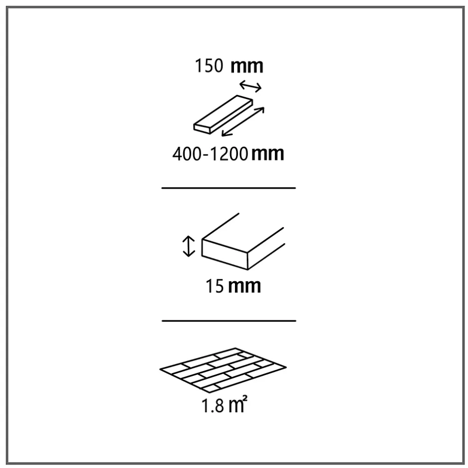 Parquet massif à coller Skara L en chêne verni brun-GoodHome Sale