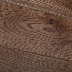 GoodHome Parquet massif à coller Skara bâtons rompus en chêne verni brun