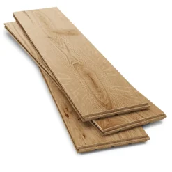 GoodHome Parquet massif à coller Visby XL en chêne huilé blond