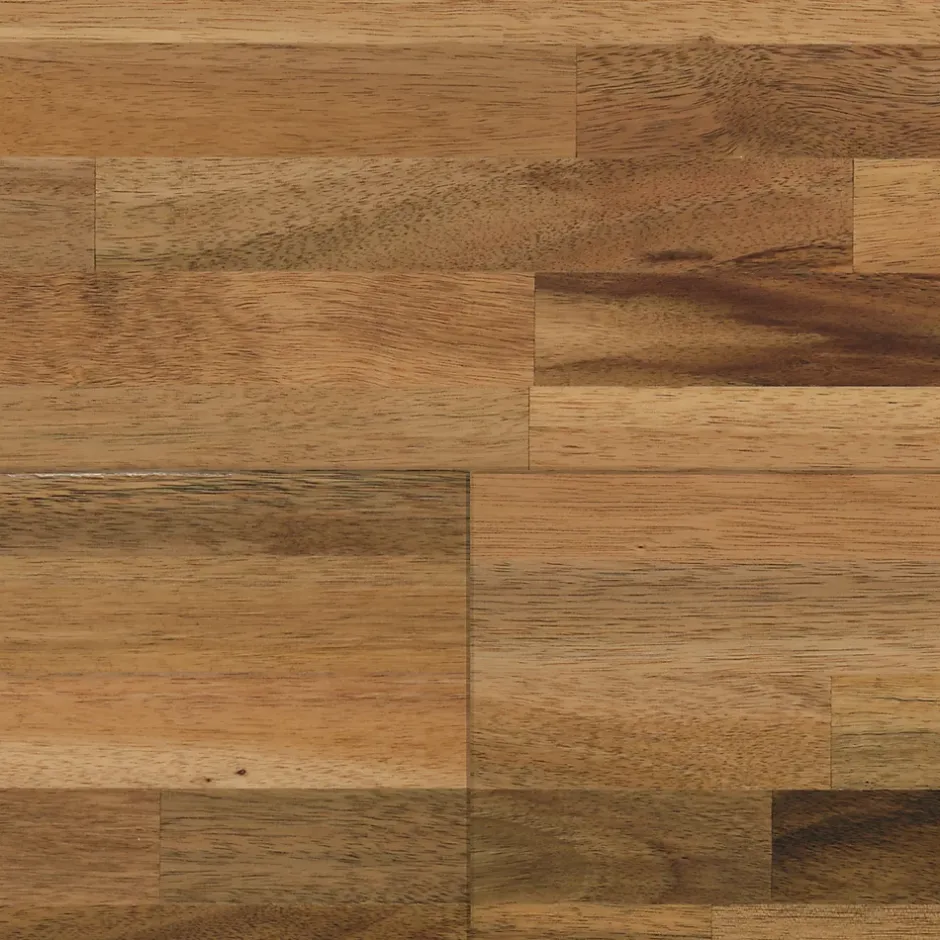 Woodbord Parquet Massif Bois d'Acacia Verni Naturel - 15x150x1200mm - 1,08 m² - Bois Exotique 5 Frises