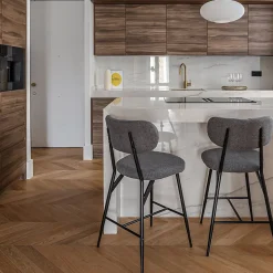 Dileci Parquet massif chêne français, Point de Hongrie / Chevron 600x120x15 mm, Teinte Bois Naturel -