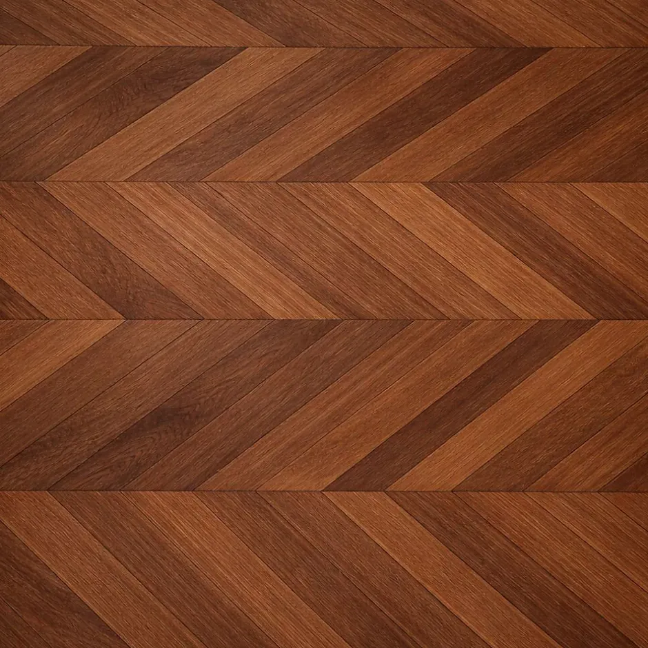 Parquet massif chêne français, Point de Hongrie / Chevron 600x120x15 mm, Teinte foncée Élégante --Dileci Online