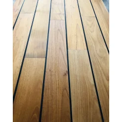 Parquet pont de bateau avec joint de PU intégré en teck indonésien massif INES-Aelle Carrelage Outlet