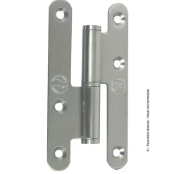 Paumelle parisienne gauche bout rond en inox 110x55 mm-Diall Clearance