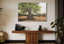 Mauro Ferretti Peinture sur toile avec applications en relief cm 120x3,8x80