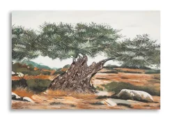 Mauro Ferretti Peinture sur toile avec applications en relief cm 120x3,8x80