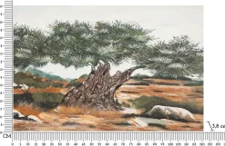 Mauro Ferretti Peinture sur toile avec applications en relief cm 120x3,8x80