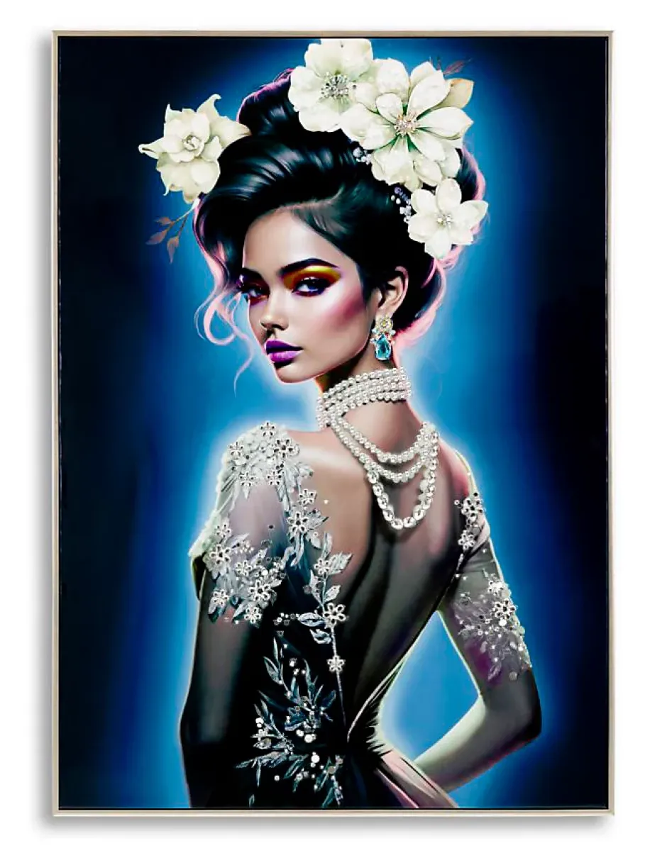 Peinture sur toile laquée avec cadre 72x4x102 cm-Mauro Ferretti Best