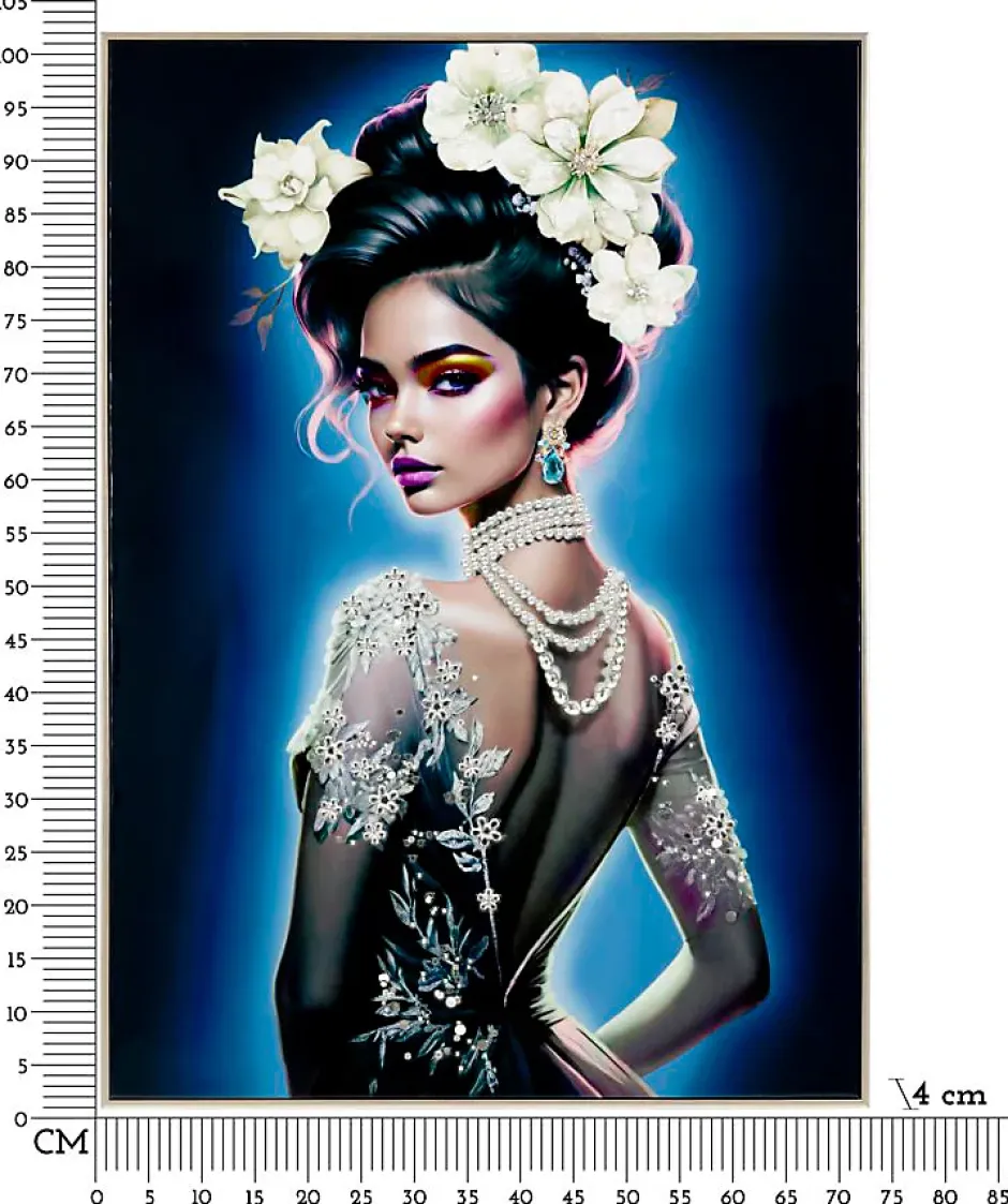 Peinture sur toile laquée avec cadre 72x4x102 cm-Mauro Ferretti Best