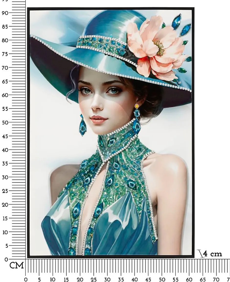 Peinture sur toile laquée avec cadre 62x4x92 cm-Mauro Ferretti Discount