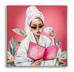 Peinture sur toile laquée avec cadre 82x4x82 cm-Mauro Ferretti Sale