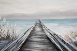 Mauro Ferretti Peinture sur toile multicolore pontile cm 120x3,8x80