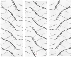 Ikhemalarka PET - PVC Film autocollant panneaux muraux 3D imitation marbre revetement en rouleau 60x300 cm decor aspect marbre (YP-117)