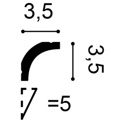 Petite corniche classique avec une simple courbe CB520N-Orac Decor Clearance