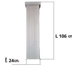 PILIER BETON 106 cm - 6 pièces - Dimensions : L 106 x l 24 cm -Série B72 -Claustras - Balustres plates-Prensimac Discount