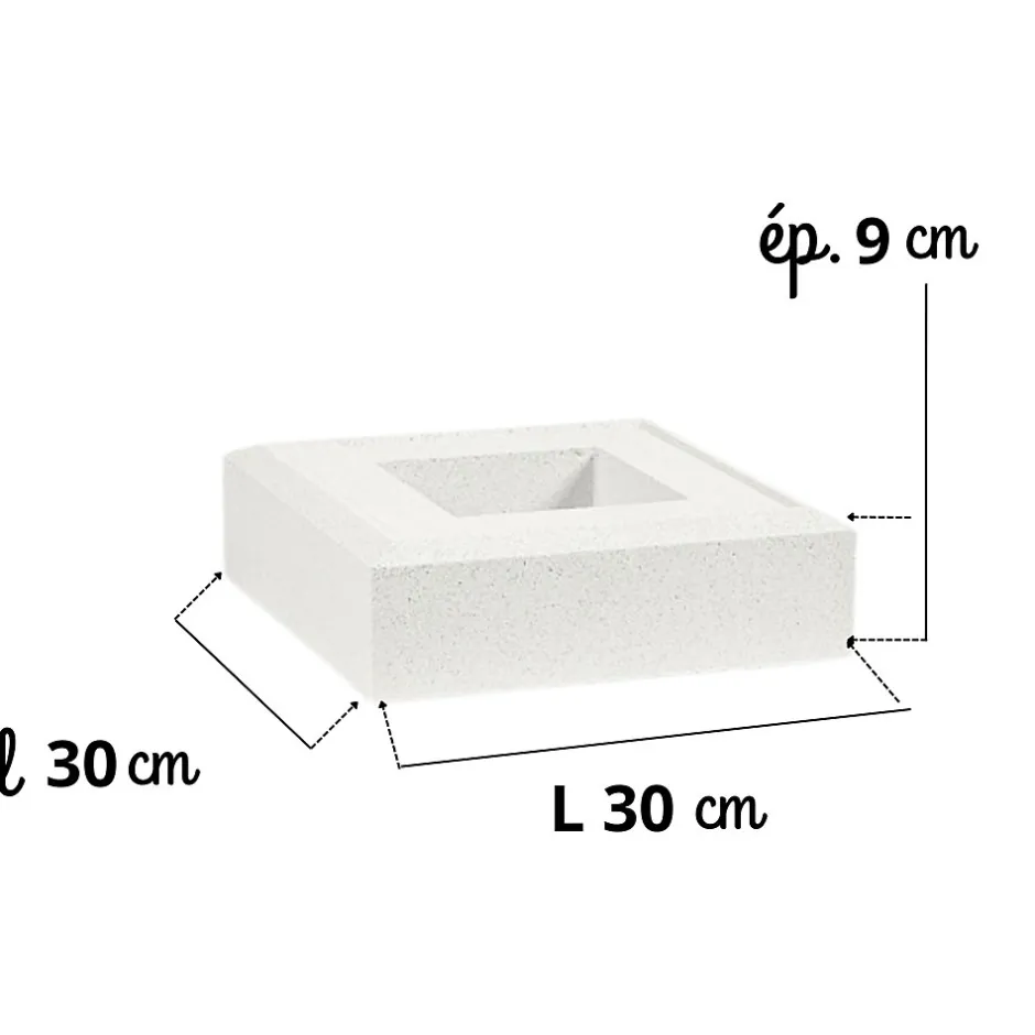 Prensimac PILIER BETON 115 cm - Lot de 6 - Dimensions : L 115 x l 24 cm - SERIE B78