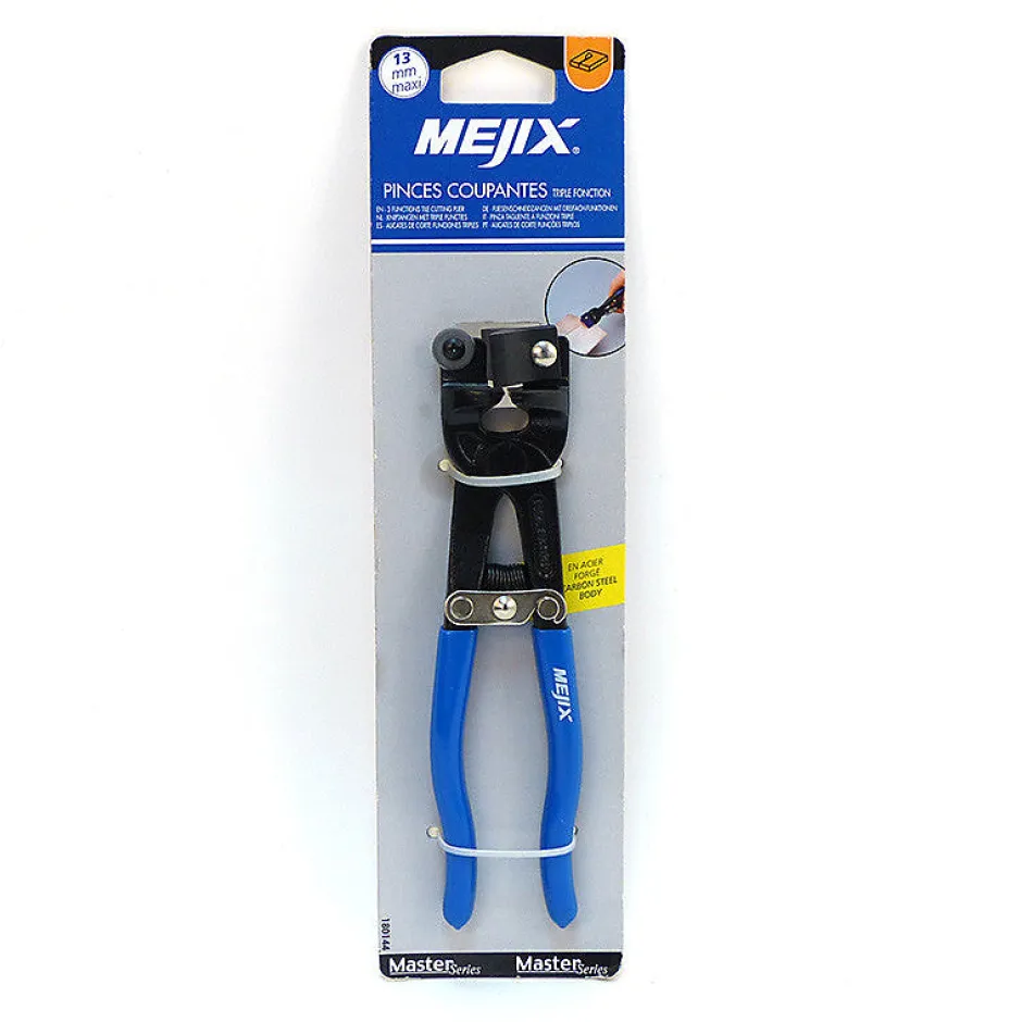 Mejix Pince Coupe Carreaux Triple Fonction 180144 Ouverture Max 13 Mm Longueur 215 Mm