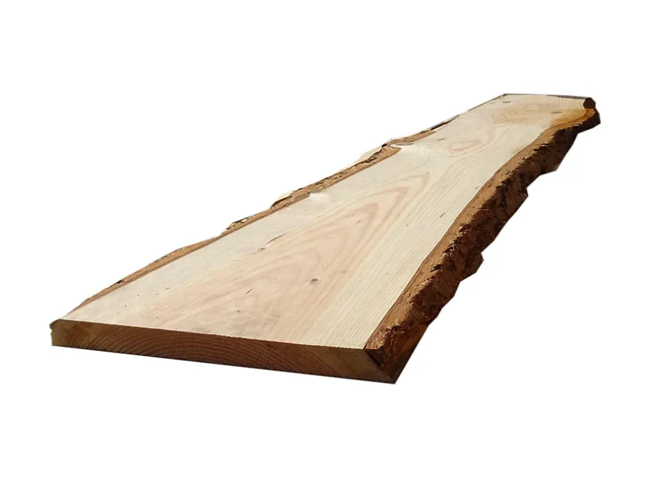 Planche de sapin/douglas 200x40/48 ép.30 mm avec écorce- New