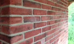 Parcolor Plaque de parement brique rouge - intérieur/extérieur - Pose facile et rapide